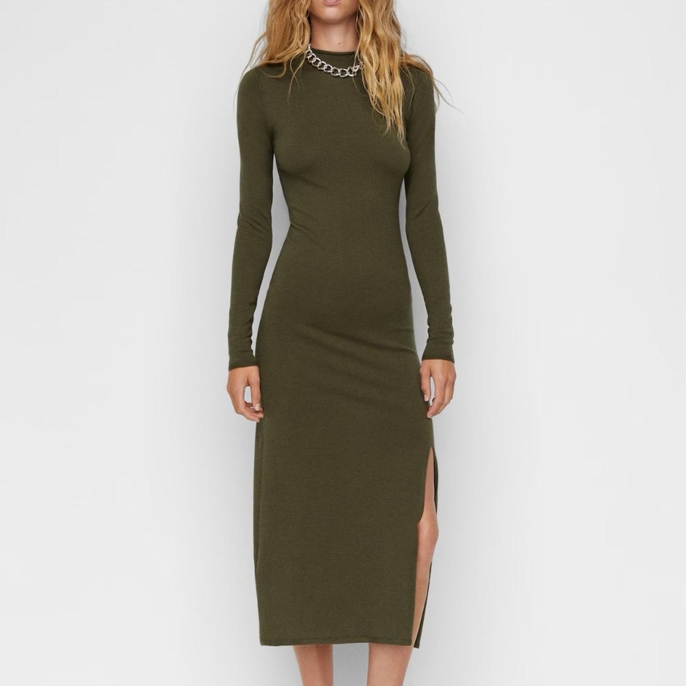 Mango Green Knitted Dress